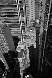 Rooftops with shadows, Sheung Wan, 31 October 2018
