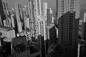 Shadow on buildings, Sheung Wan, 4 October 2018