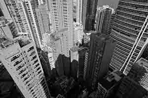 Shadow on buildings, Sheung Wan, 4 October 2018