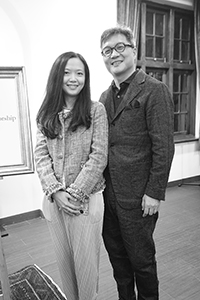 Composer Chan Hing-yan and his wife at a ceremony where he was inaugurated as the first James Chen and Yuen-Han Chan Professor in Music, University of Hong Kong, 8 November 2018