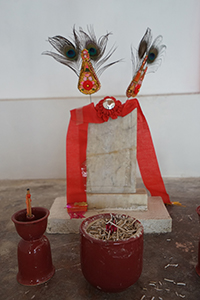 Spirit tablet with incense, Tat Tak Communal Hall, Ping Shan, Yuen Long, 11 November 2018