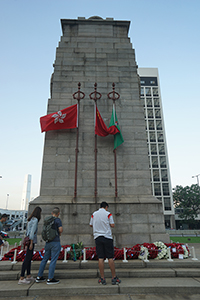 Wreaths placed for Remembrance Day, The Cenotaph, Central, 11 November 2018