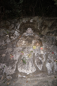 Buddha image at night, Lung Fu Shan, 2 November 2018