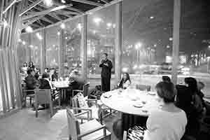 Talk by M+ Chief Curator Doryun Chong during the dinner after the opening of the exhibition 'Noguchi for Danh Vo: Counterpoint', Elements mall, 15 November 2018