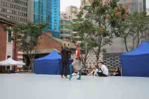 Dancers rehearsing, Tai Kwun, Central, 16 November 2018