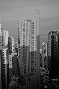 Shadow of buildings on a building, Sheung Wan, 23 November 2018