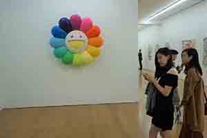 Artwork by Takashi Murakami on display at his one-person exhibition 'Change the Rule!', Gagosian, Pedder Building, Pedder Street, Central, 3 November 2018