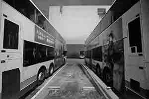 Bus parking area and Central Police District Headquarters, viewed from Western Fire Services Street, Sheung Wan, 13 December 2018