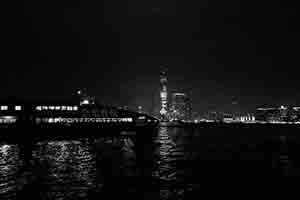 Kowloon and Victoria Harbour at night, viewed from Sheung Wan, 13 December 2018