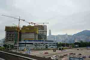 The M+ building under construction, West Kowloon, 14 December 2018