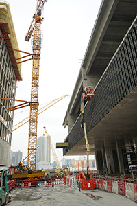 The M+ building under construction, West Kowloon, 14 December 2018