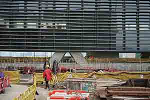 The M+ building under construction, West Kowloon, 14 December 2018