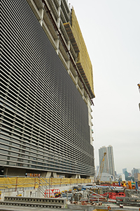 The M+ building under construction, West Kowloon, 14 December 2018