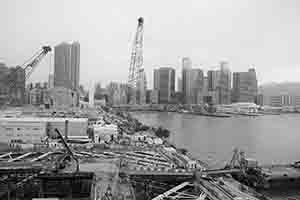 Construction underway at the West Kowloon Cultural District site, 14 December 2018