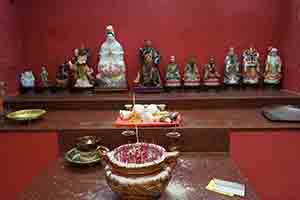 Religious figurines in a temple, Tai Lam Country Park, 16 December 2018