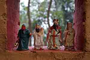 Religious figurines in a Guan Gong temple, Tai Lam Country Park, 16 December 2018