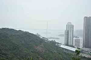 Tsing Ma Bridge, viewed from the Tai Lam Country Park, 16 December 2018