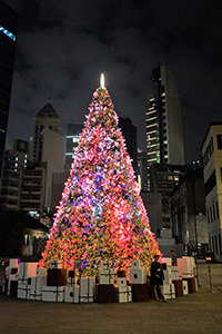 Christmas tree at Tai Kwun, Central, 20 December 2018