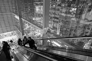 Escalator in iSQUARE, Nathan Road, Kowloon, 26 December 2018