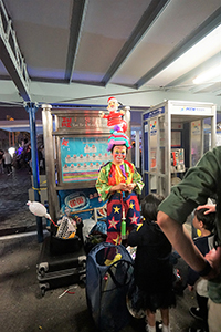 Clown with Santa balloon hat, Star Ferry Concourse, Tsim Sha Tsui, 26 December 2018