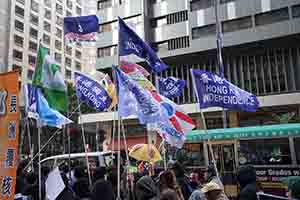Protesters calling for Hong Kong Independence, Hennessy Road, Wanchai, 1 January 2019