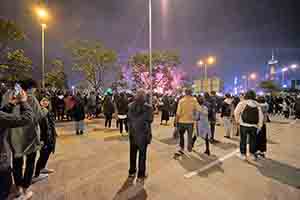 Fireworks for the New Year, Lung Wo Road, Central, 1 January 2019