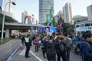 New Year's Day protest march, Queensway, Admiralty, 1 January 2019