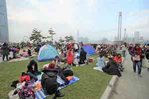 Foreign domestic helpers gathering at Tamar Park on a public holiday, Admiralty,  1 January 2019