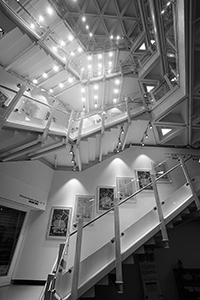 View of the atrium of the Hong Kong Arts Centre, Harbour Road, Wanchai, 3 January 2019