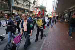 New Year's Day protest march, Hennessy Road, Wanchai, 1 January 2019