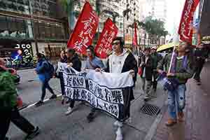 New Year's Day protest march, Hennessy Road, Wanchai, 1 January 2019