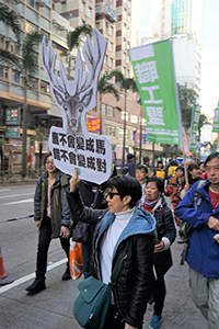 New Year's Day protest march, Hennessy Road, Wanchai, 1 January 2019