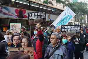 Albert Ho and others on a pro-democracy march from Causeway Bay to Admiralty, Hennessy Road, Wanchai, 1 January 2019