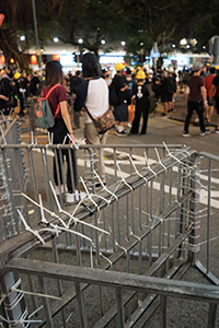 Barricade at the junction of Kimberley Road and Nathan Road, Tsim Sha Tsui, 3 August 2019