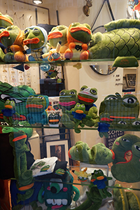 Pepe the frog merchandise, Hollywood Road, Central, 21 September 2019