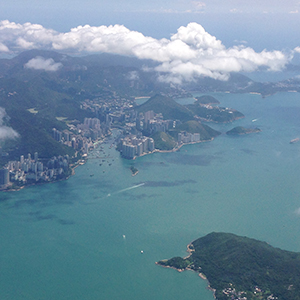 The south of Hong Kong Island viewed from above, 6 September 2019