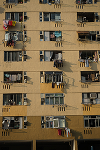 Exterior of Kwai Shing West Estate, New Territories, 18 October 2019