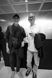 Artists Joseph Fung (left) and Lui Chun Kwong (right), ceremony for the reopening of Hong Kong Museum of Art after renovation, Tsim Sha Tsui, 30 October 2019