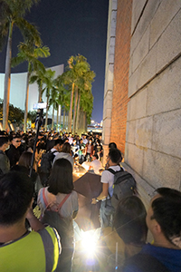 Memorial gathering for Chow Tsz-lok at the clocktower, Tsim Sha Shui, 8 November 2019