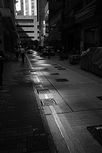 Light and shadow on a street, Sheung Wan, 1 November 2019