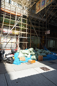 Light and shadow on a street, Sheung Wan, 1 November 2019