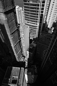 Light and shadows on buildings, Sheung Wan, 22 November 2019