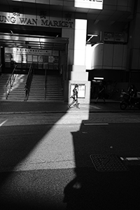 Light on Sheung Wan Civic Centre, Queen's Road Central, 25 November 2019