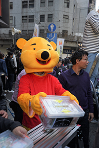 Winnie the Pooh at the protest march, Wanchai, 8 December 2019