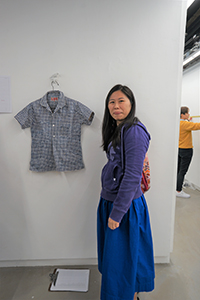 Sara Tse and her artwork, Visual Arts Centre, Kennedy Road, 11 December 2019