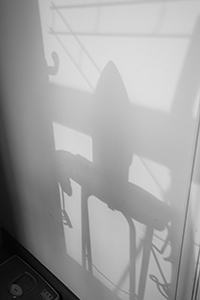 Light and shadow on an interior wall, Sheung Wan, 18 December 2019