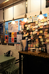 Lennon Wall inside a pro-protest restaurant, Wellington Street, Central, 20 December 2019