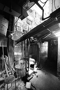Basement level of Champagne Court, Carnarvon Road, Tsim Sha Tsui, 26 December 2019