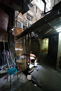 Basement level of Champagne Court, Carnarvon Road, Tsim Sha Tsui, 26 December 2019