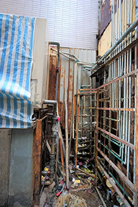 Basement level of Champagne Court, Carnarvon Road, Tsim Sha Tsui, 26 December 2019